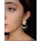 Golden stoned Ring Earrings